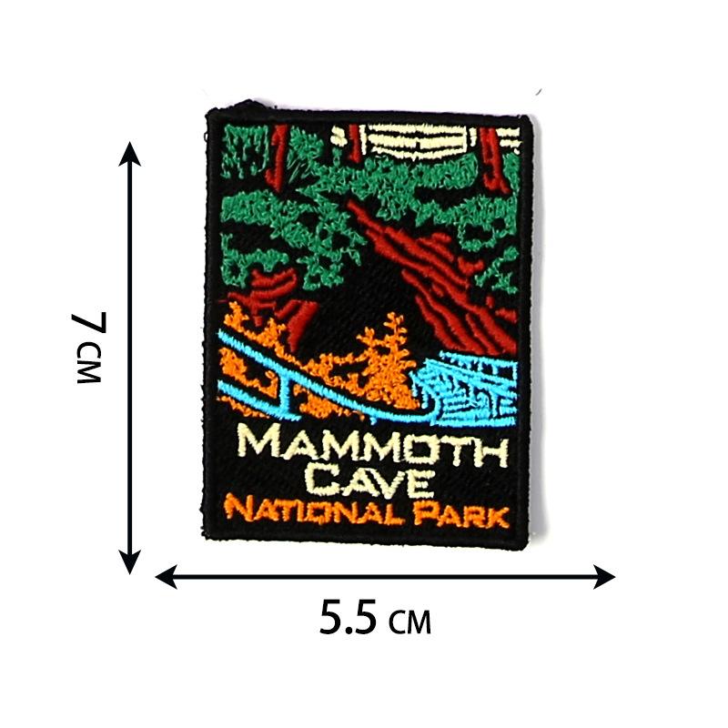 Outdoor Outings Cloth Stickers Nature Landscape Adventure Camping Velcro Clothing Luggage Fashion Embroidery Stickers