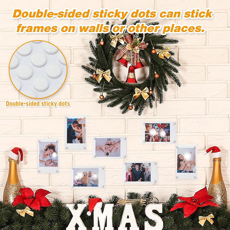 1/6Pcs Transparent Acrylic Photo Frames Universal Double Sided Magnetic Picture Frame Wall Mount for Home Decor Living Room Display Hold Family Photos