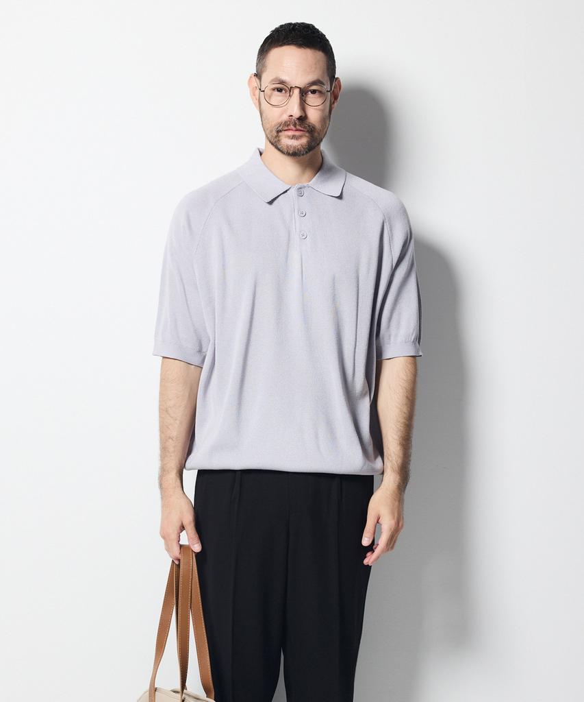 STCO Codigallery Strong Material Raglan Short Sleeve Knit Light Violet (Oversized Fit)_Cktvb02Nst