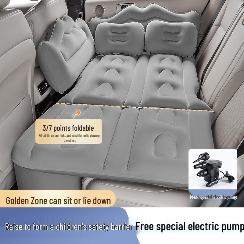 Надувная автомобильная кровать Three-Seven Split для детей - Универсальный складной матрас для путешествий на заднее сиденье для седанов и внедорожников