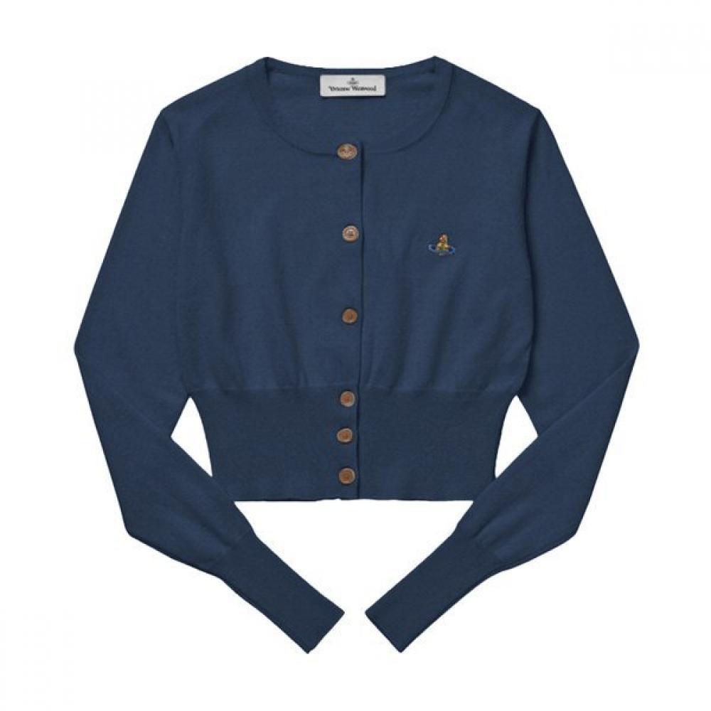 Vivienne WeStwood Bear Orb Logo CaShmere Crop Women S Cardigan 1803002u Y001v K4