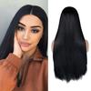 Women Long Straight Wig Middle Part Natural Silky Heat Resistant High Temperature Fiber Costume Party Cosplay Colorful Synthetic Hair