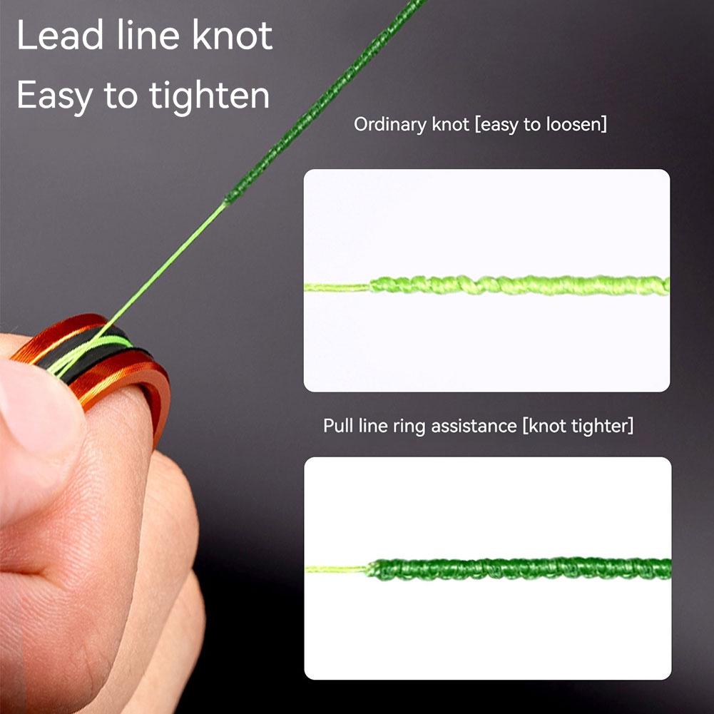 1pc/2pcs Aluminum Alloy Ring Anti-Slip Portable Line Pull Loop Fishing Lines Dragger Ring Fishing Accessories