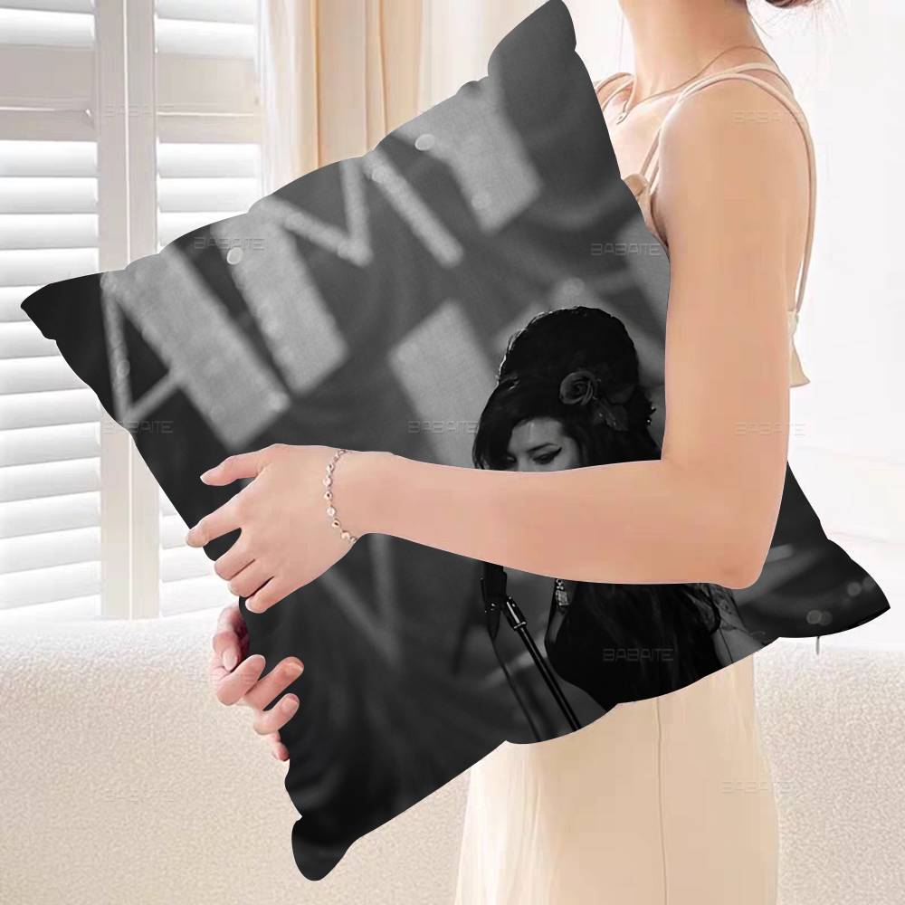 Amy Winehouse Music Singer Star Pillow Gift Home Office Decoration Bedroom Sofa Car Cushion Cover Case 45x45