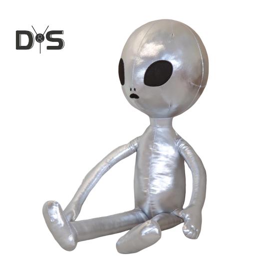 Металлическая плюшевая игрушка «Инопланетянин», забавная кукла с выражениями, глянцевая футуристическая мягкая игрушка, успокаивающая подушка для объятий, креативный подарок для детей и мальчиков