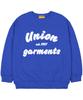 UNION GARMENTS [С флисовой подкладкой] Свитшот Оверсайз с Мультяшным Логотипом Синий