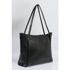 Women's Black Zipper Shopper Bag