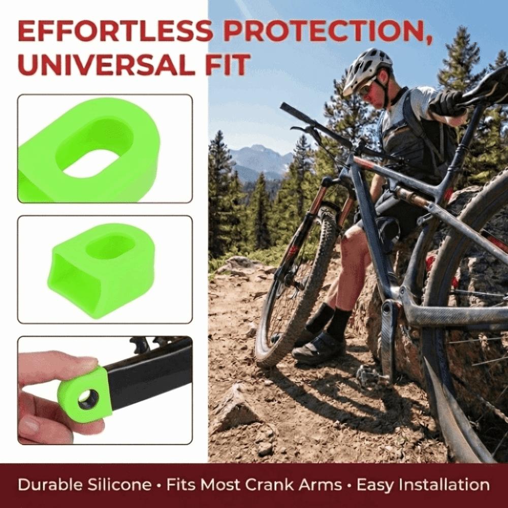 10PCS Silicone Cycling Crank Boot Protectors Soft Crank Arm Cover  Mountain Bike