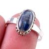 Натуральный кианит, драгоценный камень, ручная работа, кольцо-подарок из стерлингового серебра 925 пробы, размер 7 Q3q16