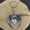 Металлический брелок-подвеска «Мое сердце на небесах» брелок с крыльями ангела для мамы, подарок на день матери