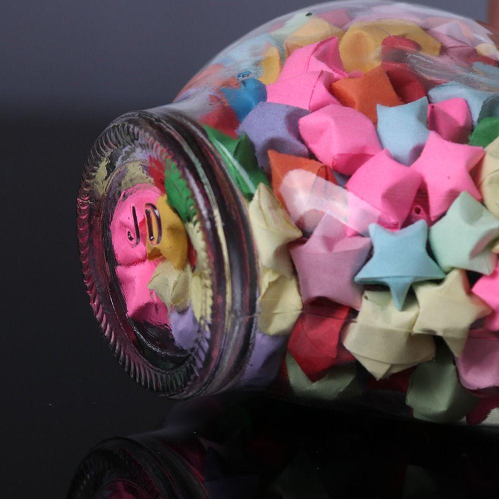 Peach Heart Shape Wishing Bottle Craft Storage Bottle Creative Drift Bottle  for Home