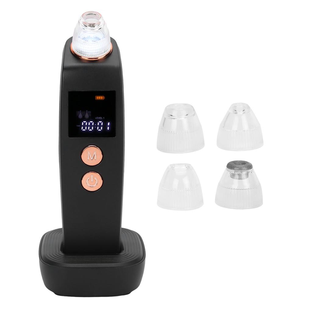 Визуальный электрический аппарат для удаления черных точек, регулируемый вакуумный очиститель пор лица, черный