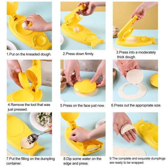 Машина для изготовления пельменей с антипригарным покрытием, экономящая время/трудозатраты, портативная машина для прессования пельменей, нескользящая кухонная машина для изготовления пельменей для домашнего использования