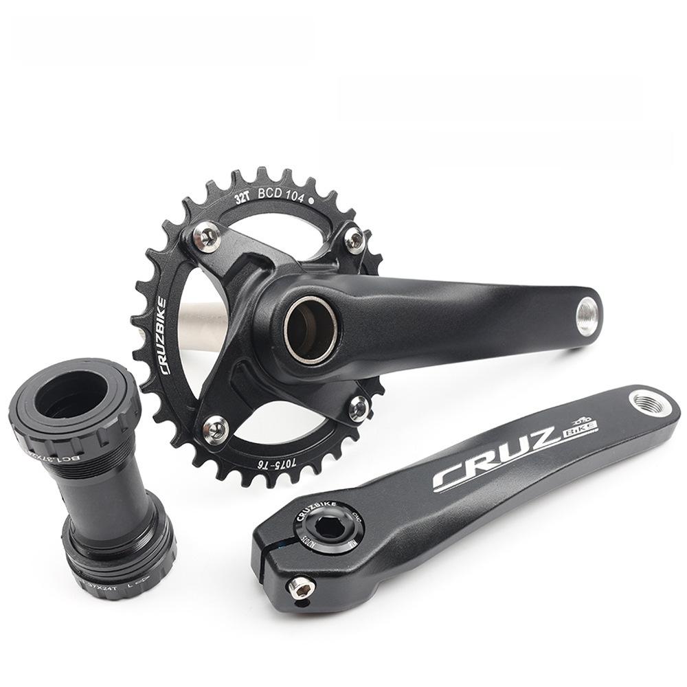 Integrated Hollow Tooth Plate Crank Set for Mountain Bikes, BCD104