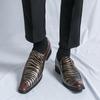 Men's European & American Pointed Toe Leather Loafers - Large Size Slip-On