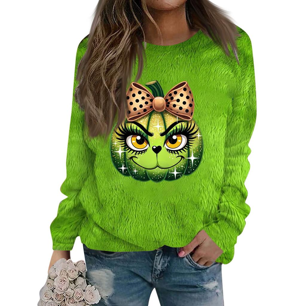 Женская толстовка, спортивная, рождественская, фланелевый пуловер, толстовка с длинным рукавом, повседневная толстовка