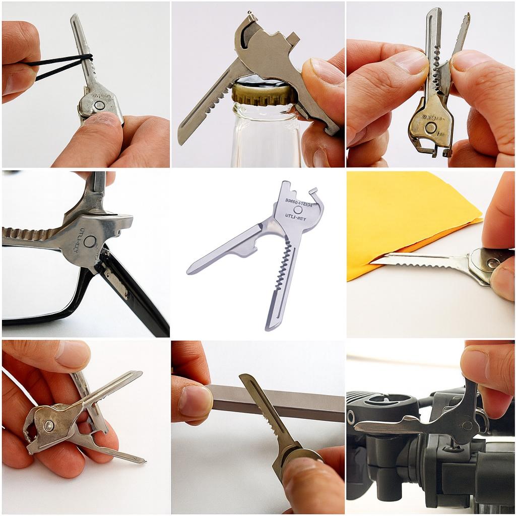 Портативный брелок-мультитул, компактная мини-отвертка и открывалка для бутылок, гаджет для выживания в походе на открытом воздухе, EDC для путешествий и чрезвычайных ситуаций