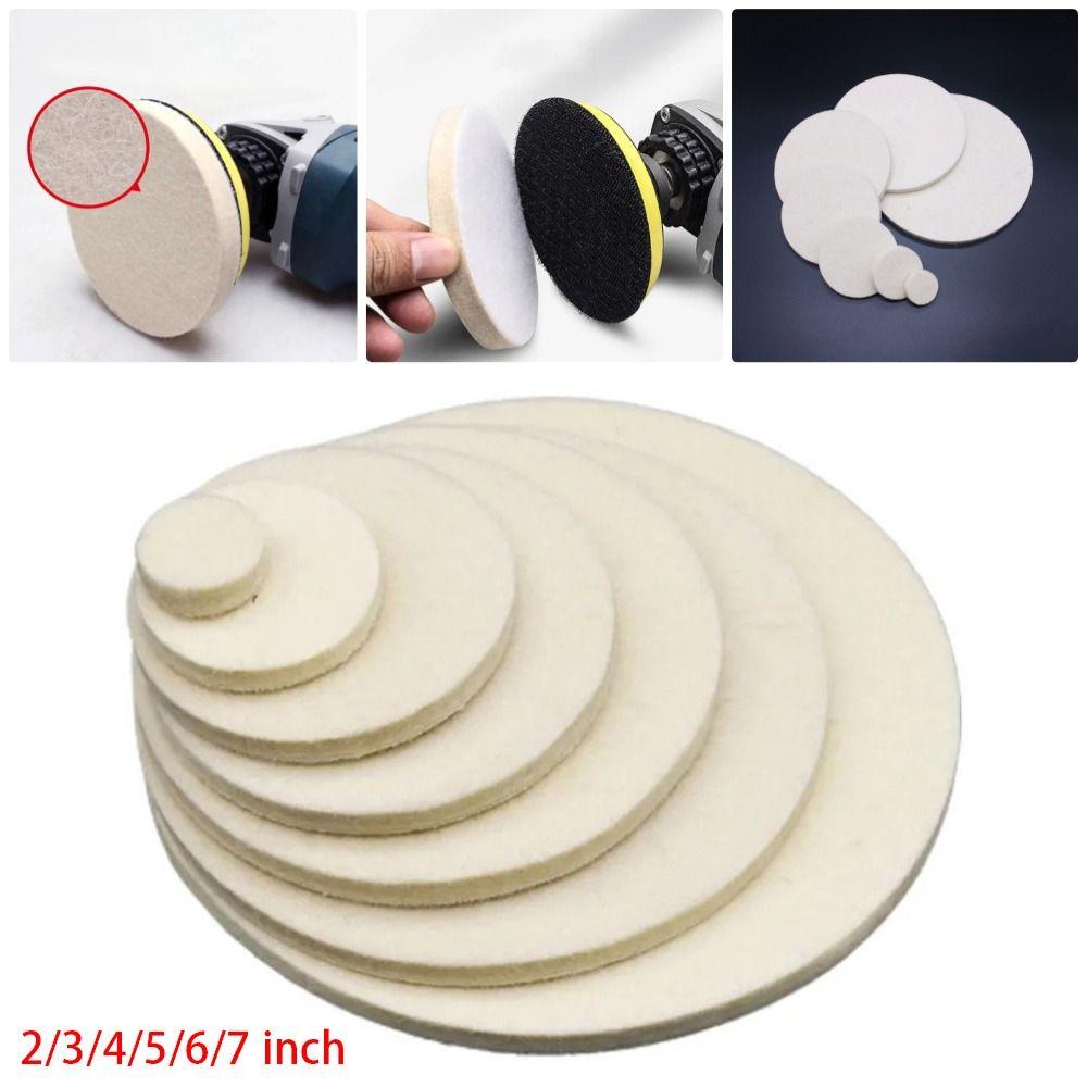 1/10Pcs 75mm 100mm 125mm 150mm 180mm Wool Felt Discs 2/3/4/5/6/7inch Abrasive Wheel Polishing Pads
