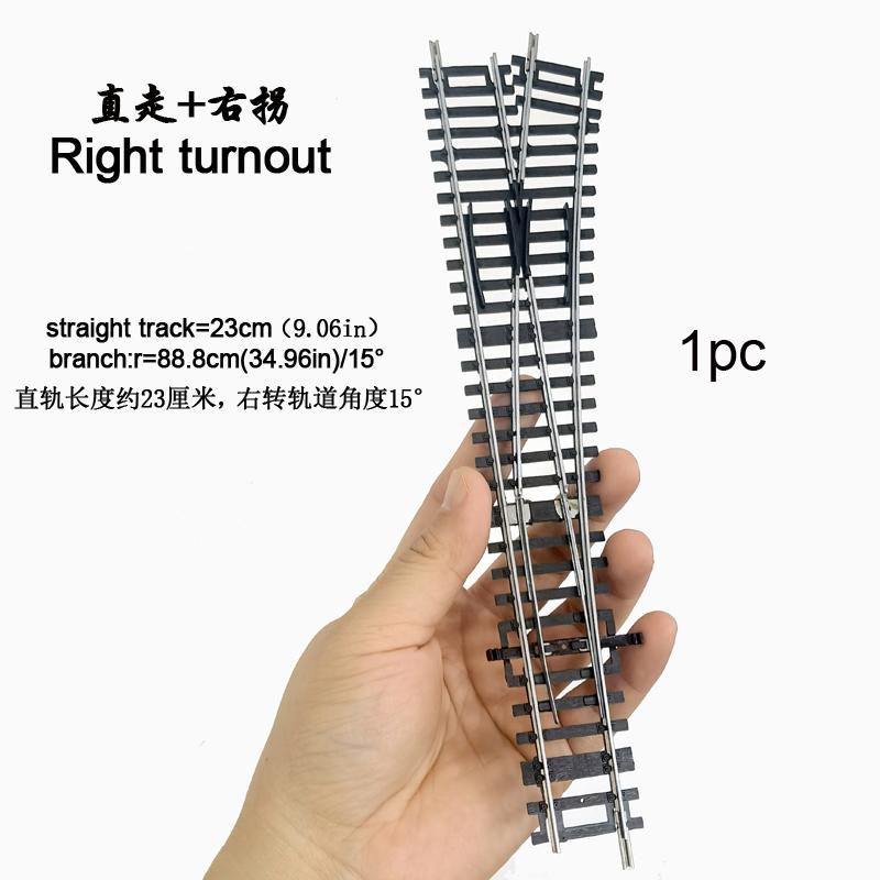 1/2/4pcs 1/87 Ho scale Model Train Track miniature railway trackcan be powered curved track Left Right turnout track model