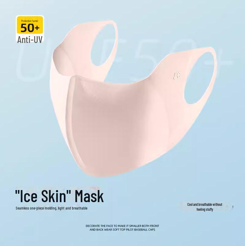 UPF50+ 3D Eye Protection Ice Silk Sunscreen Mask - Моющаяся и устойчивая к УФ-излучению модная маска