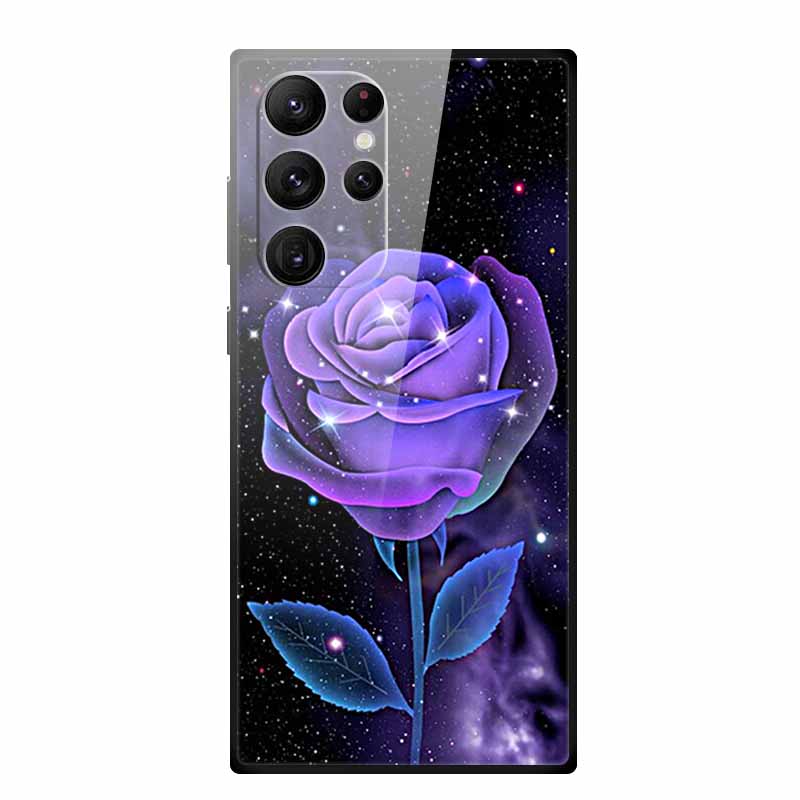 Tempered Glass Case For Samsung Galaxy S25 Ultra Case S 25 Ultra Hard Back Cover Soft Bumper For Samsung S23 S22 S24 Ultra Case