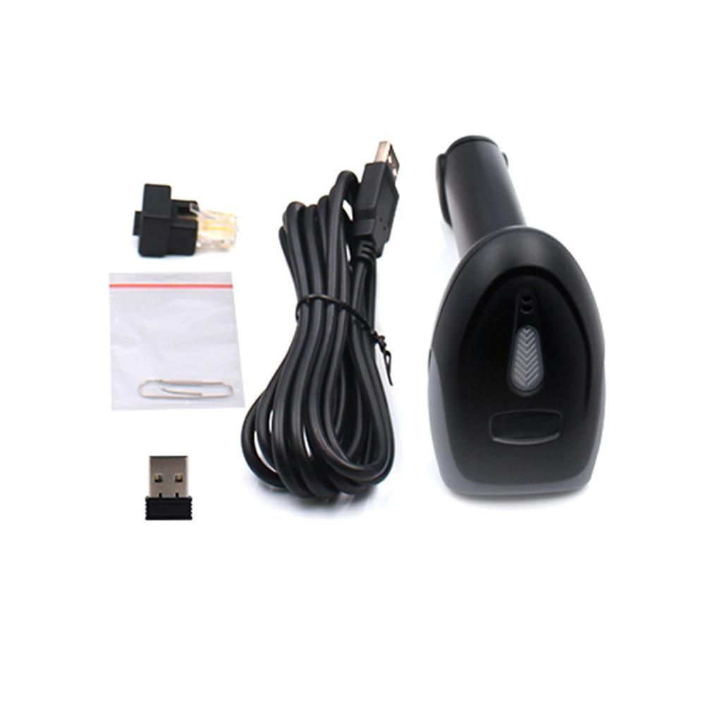 Handheld Barcode Scanner 1D Code Scanner 2.4G Wireless & USB Wired Bar Code Reader Compatible with