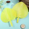 Fan Plastic Hand Shake Fan Chinese Vintage Banana Leaf Shape Summer Cooling