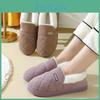 Corduroy Slippers New Winter Cotton Home Couple Antimoisture Slippery Thick Bottom Cotton Shoes