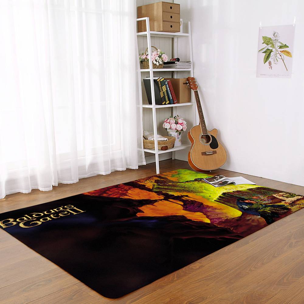 Table Mat Game B-Baldur's Gate Floor Mats Home Laundry Rug Carpet For Living Room Decor Lounge Area Foot Mat Entrance Doormat