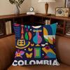 Vintage Landscape Colombia Pillowcase Toon Gift Cushion Cover Bedroom Home Sofa Chair Seat Decor Pillow Case
