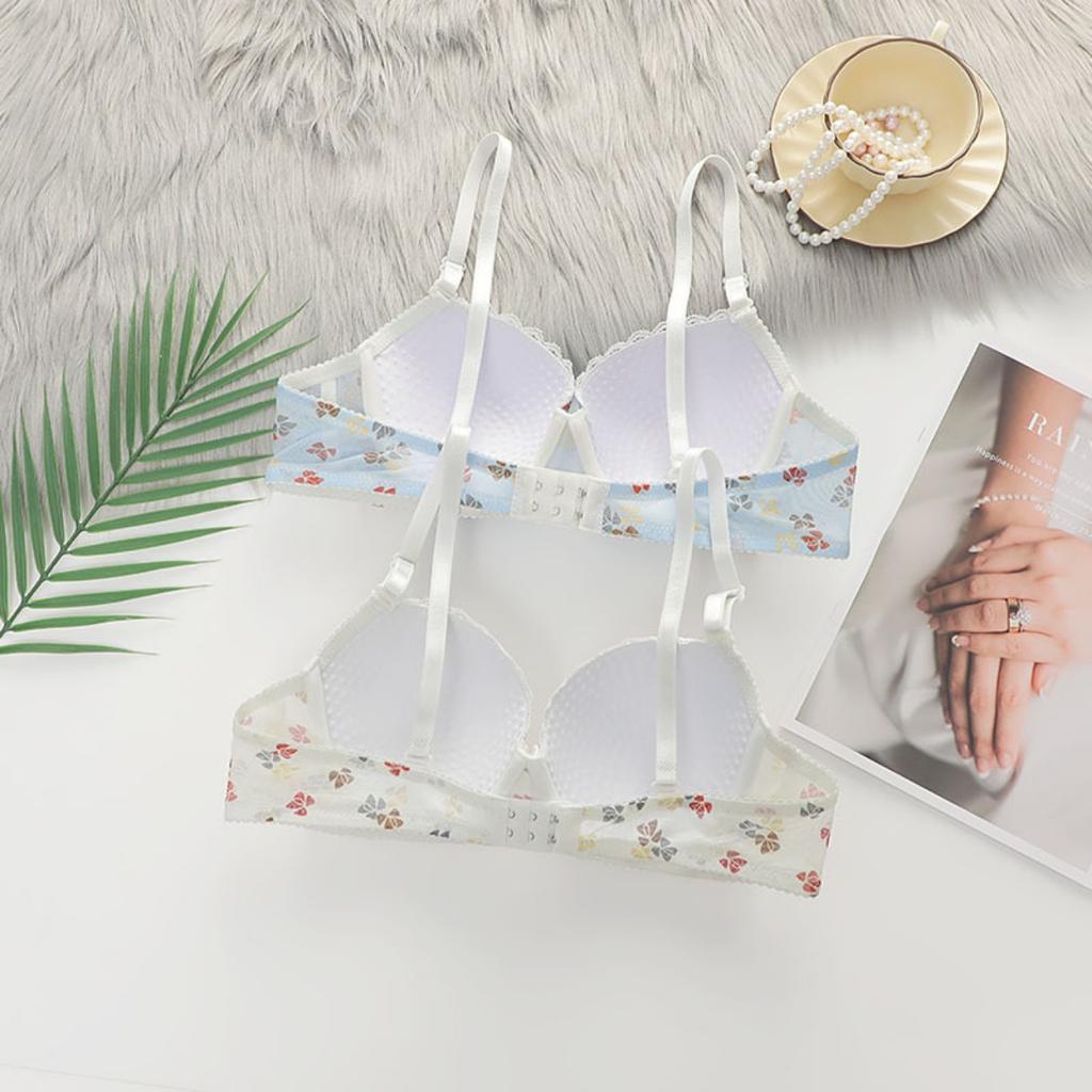 Женский бюстгальтер с цветочным принтом Converge, регулируемый, дышащий, пуш-ап, стальное кольцо, бюстгальтер, удобный топ-бралетт