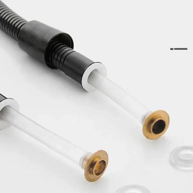 Hose Watering SUS304 Garden Water Hose Accessories Bathroom New Pipe Pull Extension 1.5/2M Black Pipes Flexible Shower Hoses