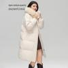 SNOWFLYING Women's Long Hooded Duck Down Jacket with Faux Fur Collar