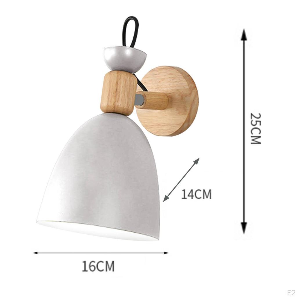 Farmhouse Wall Sconce Lamp Fixtures Metal Lampshade Base Holder Night for Indoor Reading Bedroom