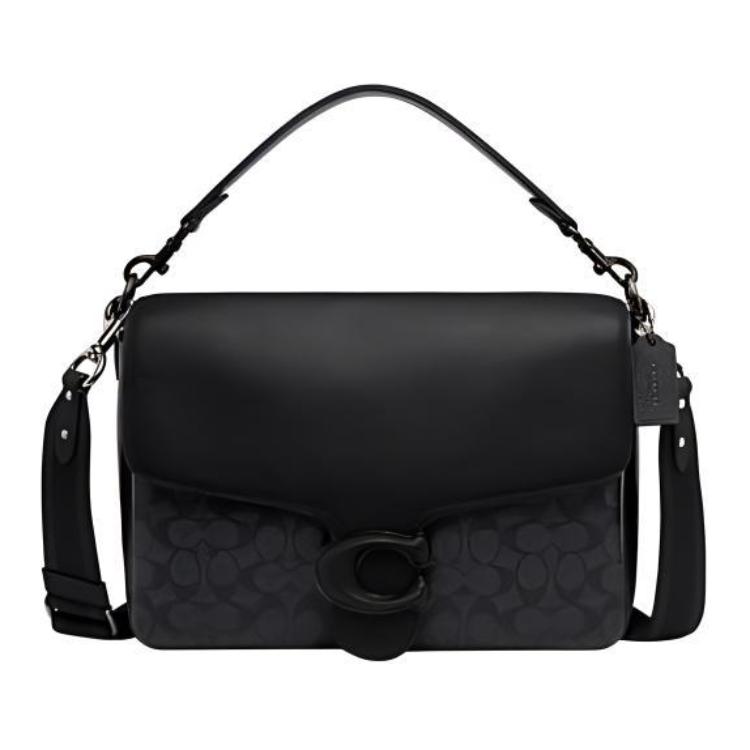 New COACH Tabby Canvas Leather Messenger Bag, Shoulder Bag, Crossbody Bag Tubas Women's Black CH769-CQBK