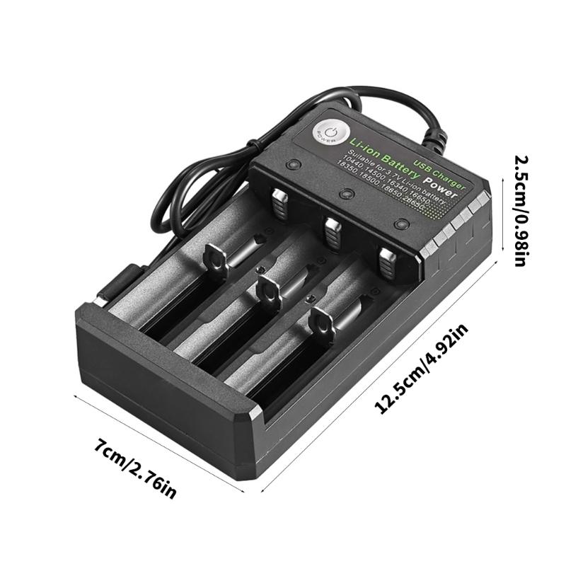 Universal 18650 Charger for 18650 18500 14500 16650 Various Lithiums Batteries, Featuring Independent Charging Slots