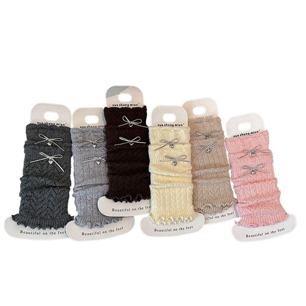 Bow Decor Kids Sock Cuffs Elastic Slouch Socks Fashion Calf Socks Outdoor
