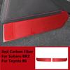 Красное углеродное волокно, внутренняя декоративная крышка автомобиля, наклейка, наклейка для Subaru BRZ для Toyota 86, отделка полосками салона автомобиля