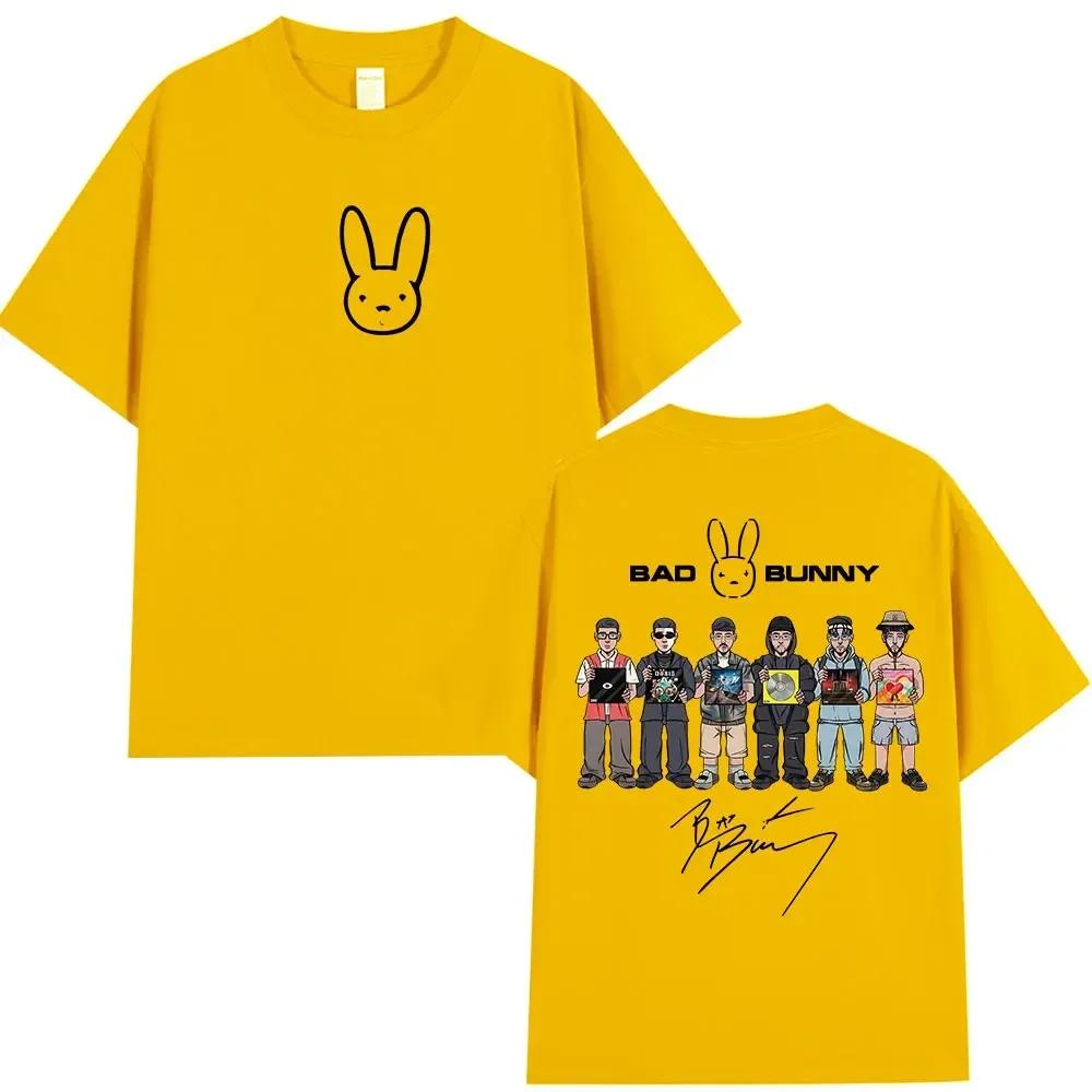 Rapper Bad Bunny Album Cover Print Tshirt Debi Tirar Mas Fotos Dtmf T Shirt Unisex Wounisex Clothe Fashion Hip Hop Oversized Tshirts