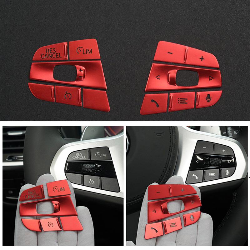 Стайлинг автомобиля для BMW X3 X4 G01 G02, кнопки на руле, защитные чехлы, наклейки, отделка салона автомобиля