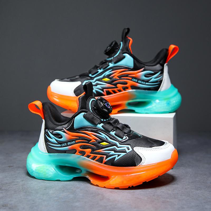 TUINANLE Детская спортивная обувь, кроссовки с узором дракона для мальчиков, повседневная баскетбольная обувь на платформе для подростков