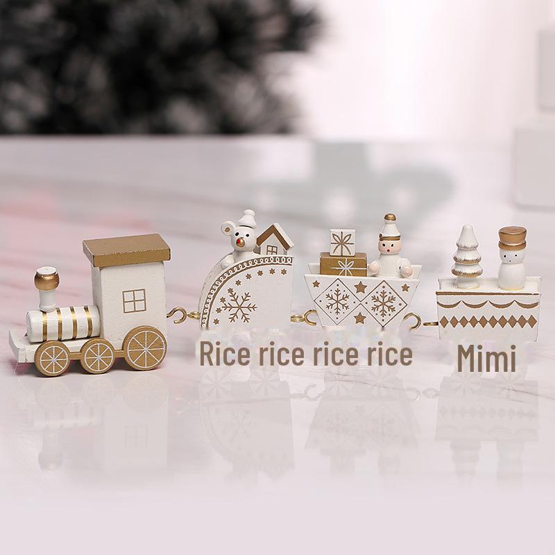 Cartoon Christmas Train - Creative Wooden Ornaments & Gifts for Kids