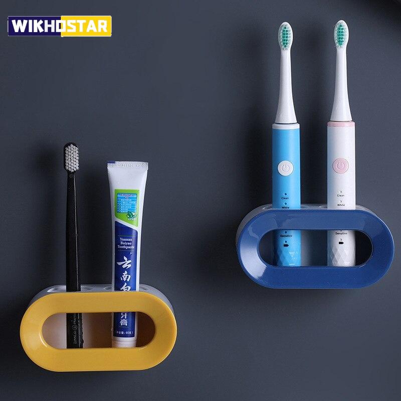 Держатель для электрической зубной щетки для ванной комнаты, настенный держатель, самоклеящаяся подставка, стеллаж для хранения, набор аксессуаров для ванной комнаты