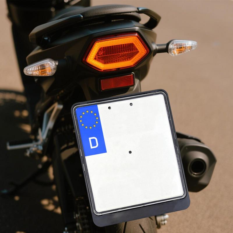 Universal Motorcycle License Plate Holder Bracket German Motorcycle Plate Frame For Trailer RV Dirt Bike Scooter