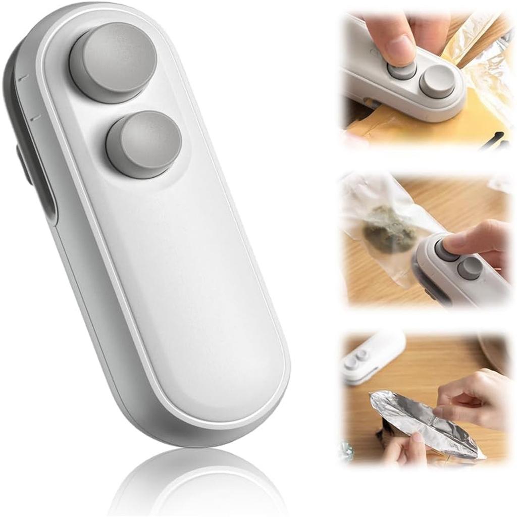 Карманный запечатщик для закусок, перезаряжаемый карманный доводчик, запечатывание и резка 2 в 1, сохраняет еду свежей, карманный доводчик