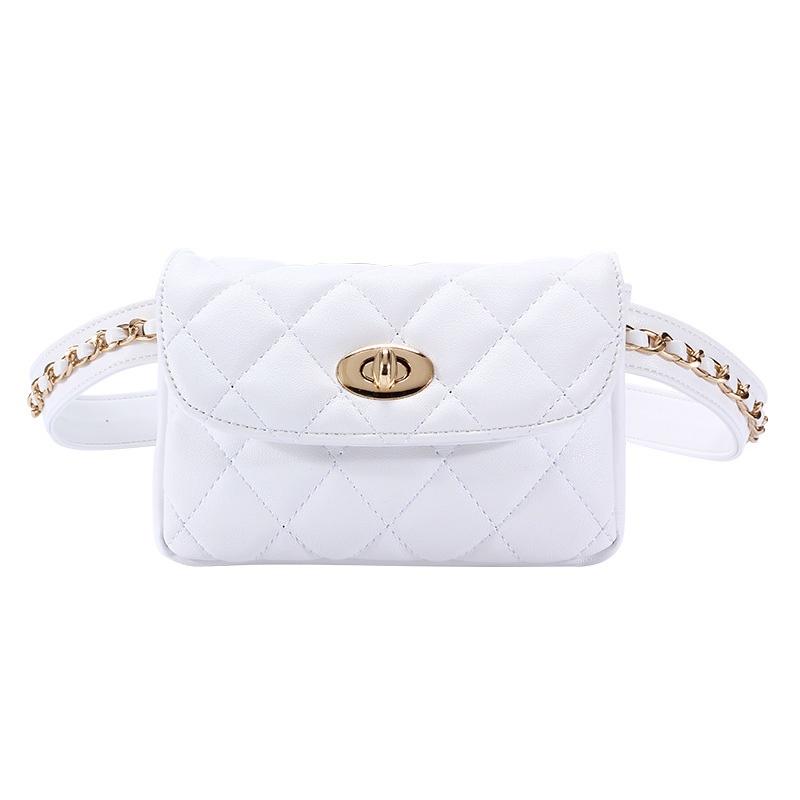 Элегантная женская классическая поясная сумка-бананка на цепочке, поясная сумка для бедра из мягкой искусственной кожи