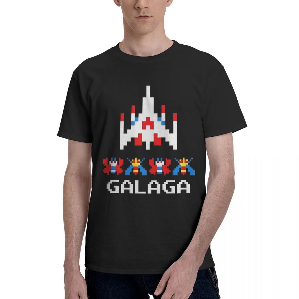 Аркадная игра Galaga 100% Хлопок Повседневные Дышащие Удобные Винтажные Футболки для Футбола 2025 Мужские Топы
