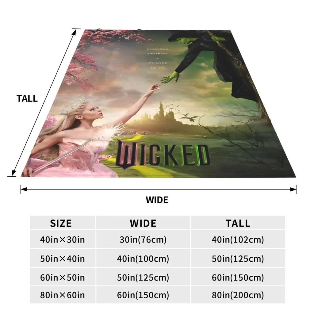 Эпический Музыкальный Фэнтези Фильм W-Wicked Фланелевые Одеяла Смешные Пледы для Дома Отеля Дивана