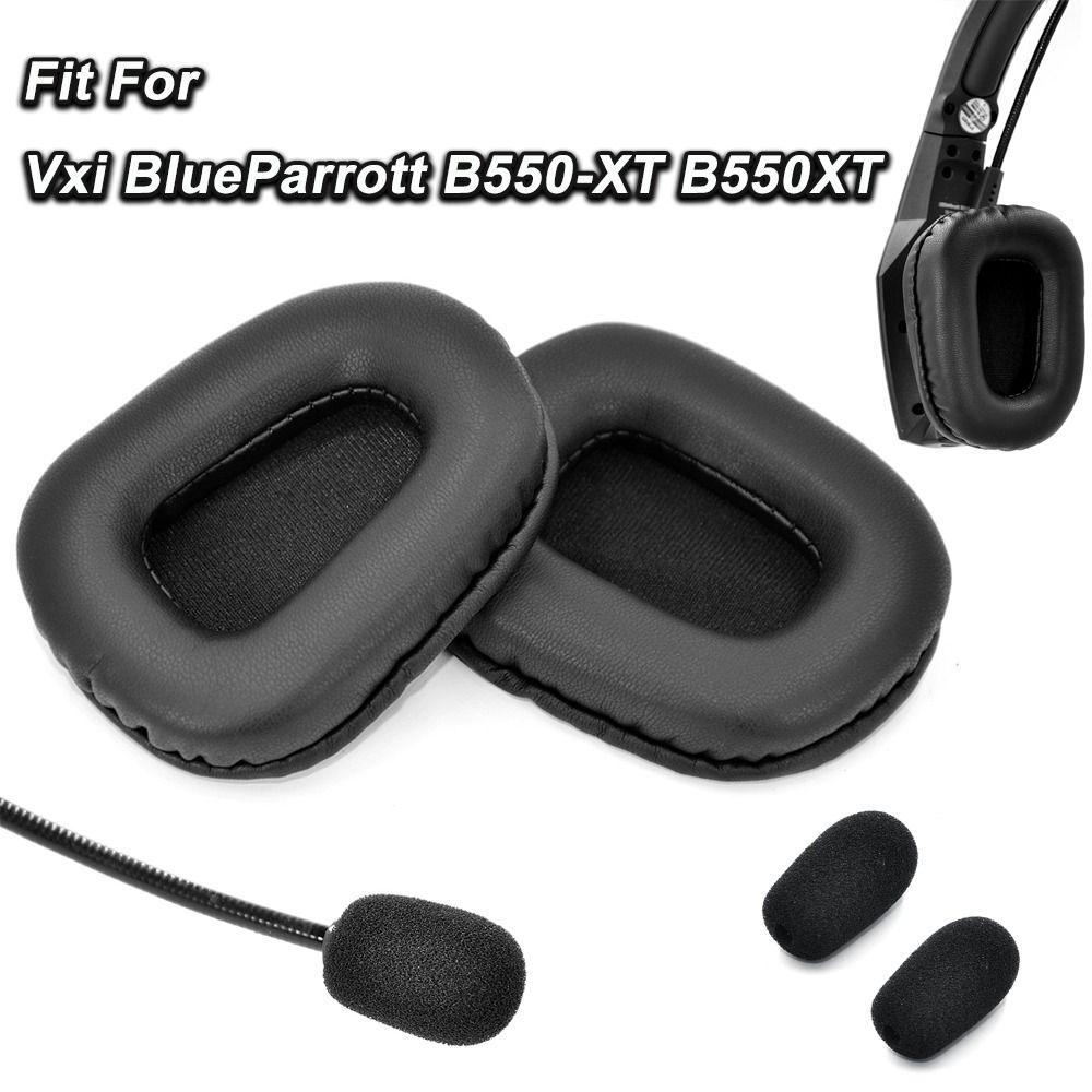 1 Pair Protein Leather Headset Earmuff for Vxi BlueParrott B550-XT B550XT Headphone Accessories