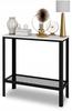 Bolted Console with Mesh Shelf Loft Hallway Black+White Matte
